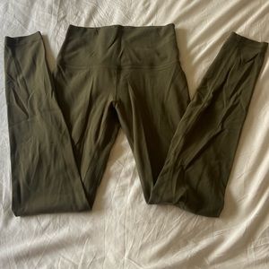 Olive green align leggings